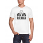 Marškinėliai Real men go bald Marškinėliai Real men go bald